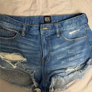 BDG Women's Ripped Blue Jean Shorts